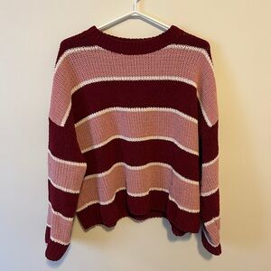 💜 2 for $30 / Urban Outfitters Pink, Red and White Striped Sweater